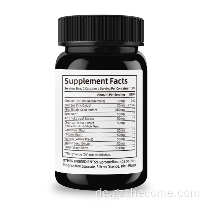 OEM -Leberentgiftungskapseln Leber Detox Reinigungsergänzung